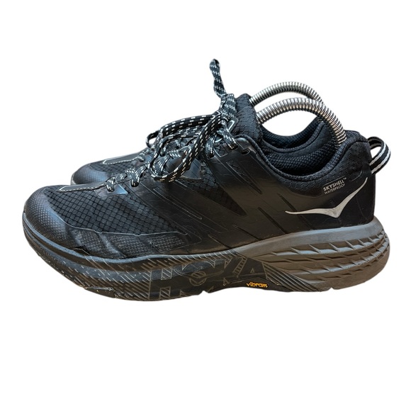 Hoka One One Speedgoat 3 GoreTex Skyshell Waterproof Black Womens Shoes Size 8.5 - Picture 3 of 16